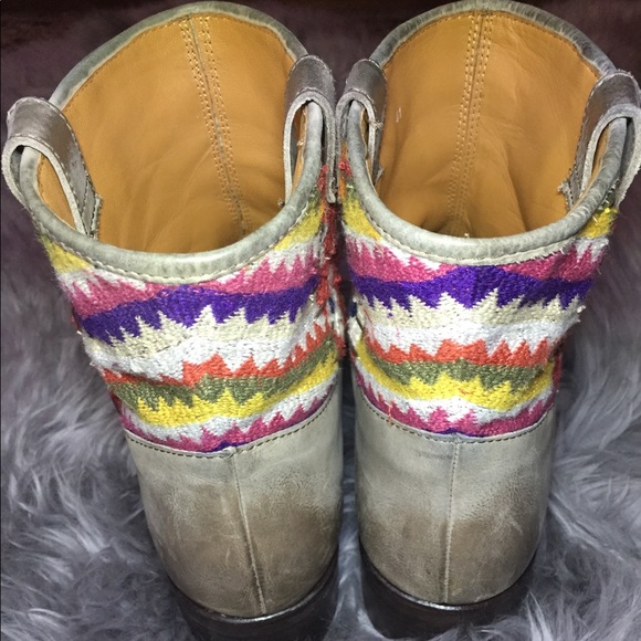 Embroidered Southwestern Tapestry Ankle Boots - Picture 4 of 6